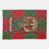 Clan Drummond Crest over Tartan Theedoek (Horizontaal)