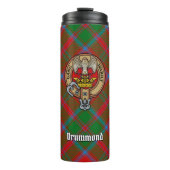 Clan Drummond Crest over Tartan Thermosbeker (Voorkant)