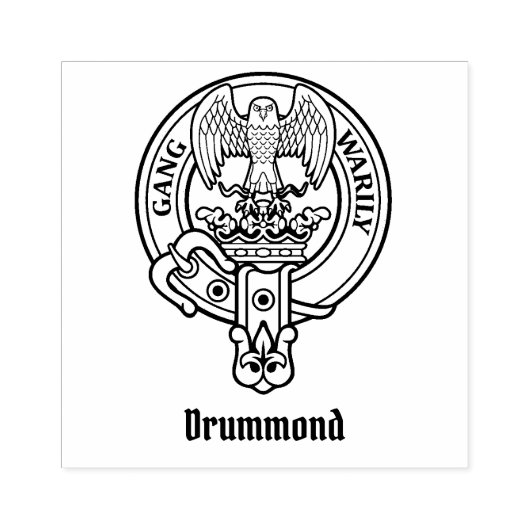 Clan Drummond Crest Rubber Stamp Rubberstempel (Afrduk)