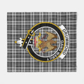 Clan Drummond Gray Tartan Pset Fleece Deken (Voorkant (Horizontaal))