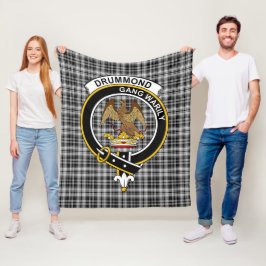Clan Drummond Grey Tartan Schots geruit patroon Fleece Deken
