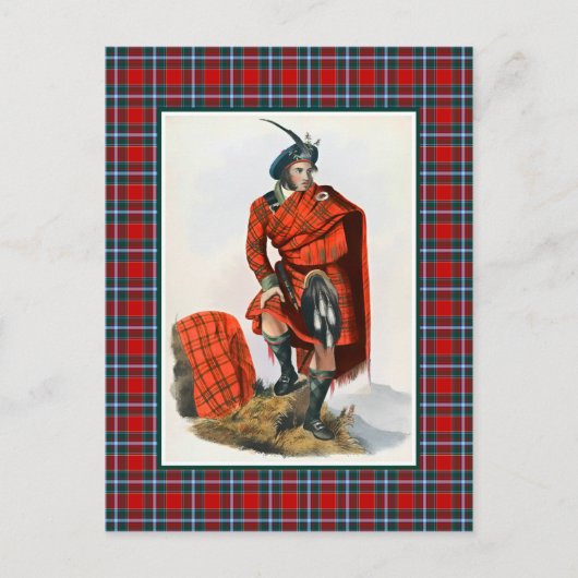 Clan Drummond  Illustratie Tartan Lijst Briefkaart (Voorkant)