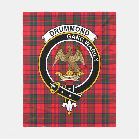 Clan Drummond Modern Tartan Pset Fleece Deken (Voorkant)