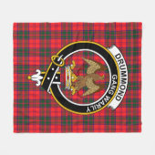 Clan Drummond Modern Tartan Pset Fleece Deken (Voorkant (Horizontaal))