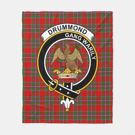 Clan Drummond Modern Tartan Pset Fleece Deken (Voorkant)