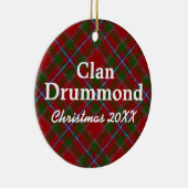 Clan Drummond Scottish Tartan Keramisch Ornament (Rechts)