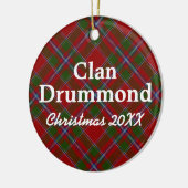 Clan Drummond Scottish Tartan Keramisch Ornament (Links)