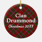 Clan Drummond Scottish Tartan Keramisch Ornament (Achterkant)