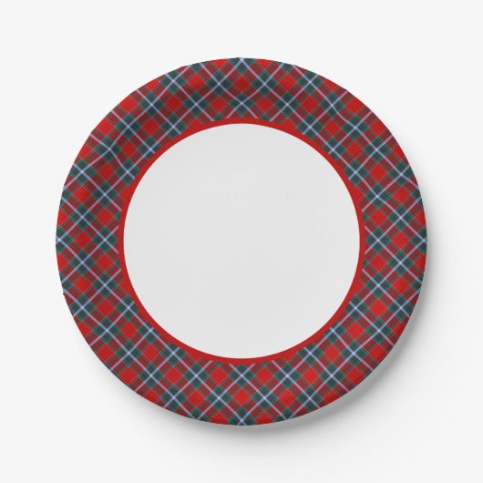 Clan Drummond Tartan Border Papieren Bordje (Voorkant)