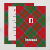 Clan Drummond Tartan Kaart (Voorkant / Achterkant)