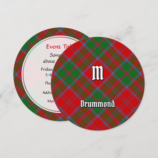 Clan Drummond Tartan Kaart (Voorkant / Achterkant)
