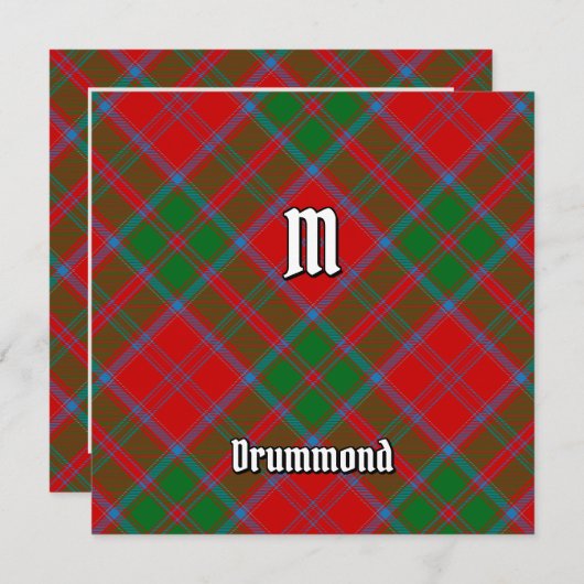 Clan Drummond Tartan Kaart (Voorkant / Achterkant)