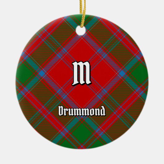 Clan Drummond Tartan Keramisch Ornament (Voorkant)