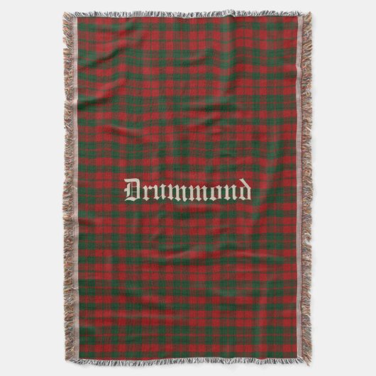 Clan Drummond Tartan Plaid Custom Gooi Deken (Voorkant Verticaal)