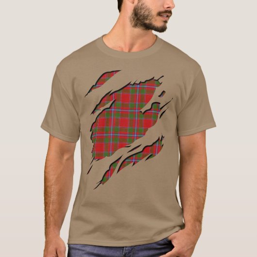 Clan Drummond Tartan Plaid Effects T-shirt (Voorkant)