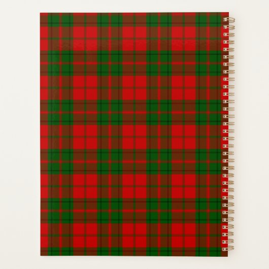 Clan Drummond Tartan Planner (Achterkant)
