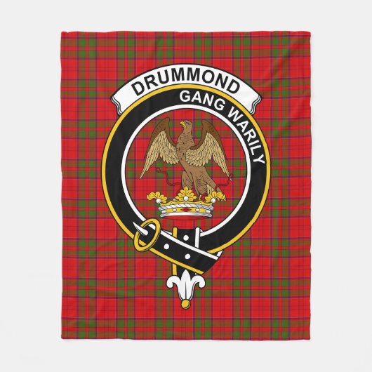 Clan Drummond Tartan Pset Fleece Deken (Voorkant)