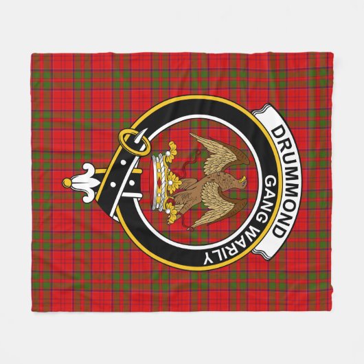 Clan Drummond Tartan Pset Fleece Deken (Voorkant (Horizontaal))