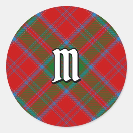 Clan Drummond Tartan Ronde Sticker (Voorkant)
