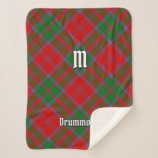 Clan Drummond Tartan Sherpa Deken (Voorkant)