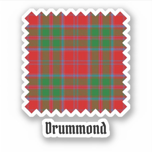 Clan Drummond Tartan Sticker (Voorkant)