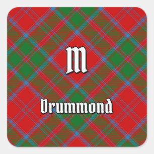 Clan Drummond Tartan Vierkante Sticker