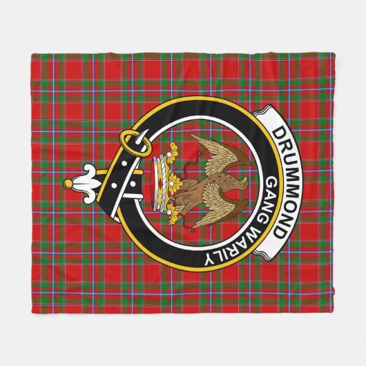 Clan Drummond van Perth Tartan Plaid Fleece Deken (Voorkant (Horizontaal))
