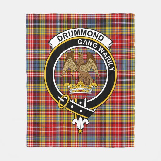 Clan drummond van Strathallan Tartan Pset Fleece Deken (Voorkant)