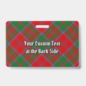 Clan Drummond Wapen over Tartan Badge (Achterkant)