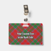 Clan Drummond Wapen over Tartan Badge (Achterkant met clip)