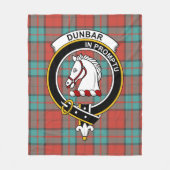 Clan Dunbar Ancient Tartan Pset Fleece Deken (Voorkant)