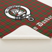 Clan Dunbar Crest Badge & Tartan Sherpa Deken (3/4)
