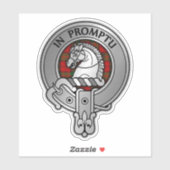 Clan Dunbar Crest & Tartan Sticker (Vel)