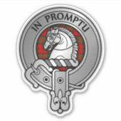 Clan Dunbar Crest & Tartan Sticker (Voorkant)