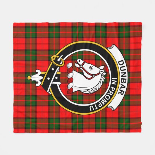 Clan Dunbar Modern Tartan Pset Fleece Deken (Voorkant (Horizontaal))