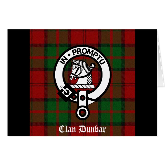 Clan Dunbar Tartan & Crest Badge (Voorkant Horizontaal)