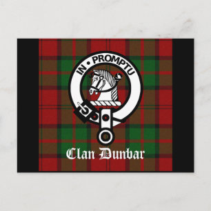 Clan Dunbar Tartan & Crest Badge Briefkaart