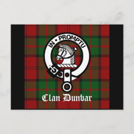 Clan Dunbar Tartan & Crest Badge Briefkaart