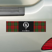 Clan Dunbar Tartan & Crest Badge Bumpersticker (Op auto)