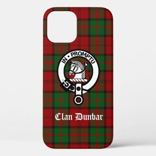 Clan Dunbar Tartan & Crest Badge Case-Mate iPhone Case (Achterkant)