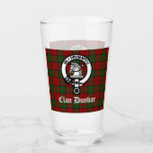Clan Dunbar Tartan & Crest Badge Glas (Voorkant)