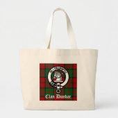 Clan Dunbar Tartan & Crest Badge Grote Tote Bag (Voorkant)