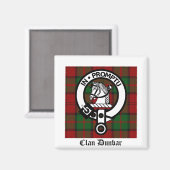 Clan Dunbar Tartan & Crest Badge Magneet (Voorkant / Achterkant)
