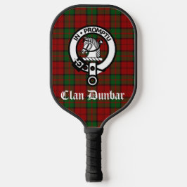 Clan Dunbar Tartan & Crest Badge Pickleball Paddle