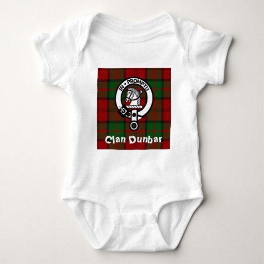 Clan Dunbar Tartan & Crest Badge Romper (Voorkant)