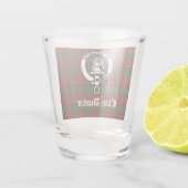 Clan Dunbar Tartan & Crest Badge Shot Glas (Achterkant)