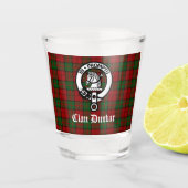 Clan Dunbar Tartan & Crest Badge Shot Glas (Voorkant)