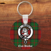 Clan Dunbar Tartan & Crest Badge Sleutelhanger (Voorkant)