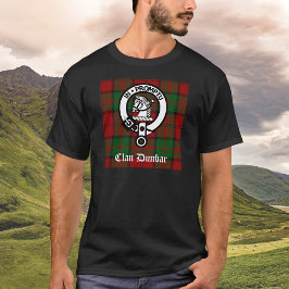 Clan Dunbar Tartan & Crest Badge T-shirt