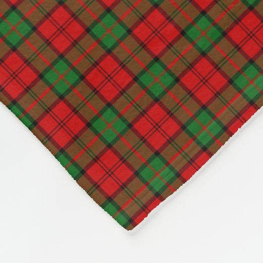 Clan Dunbar Tartan Fleece Deken (Hoek)